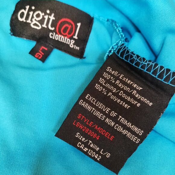 Y2K Crochet Top 3D Flowers Turquoise Blue Size M Boho Fairy - Picture 9 of 9